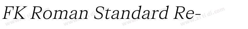 FK Roman Standard Re字体转换